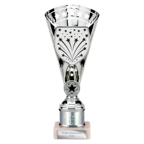 Cobra Star Tube Trophy | Silver | 230mm