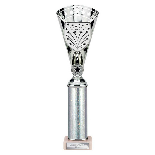 Cobra Star Tube Trophy | Silver | 330mm