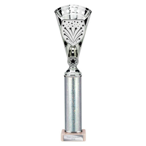 Cobra Star Tube Trophy | Silver | 355mm