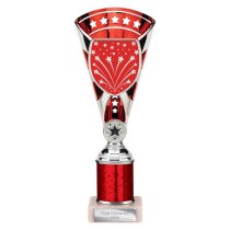 Cobra Star Tube Trophy | Red & Silver | 255mm