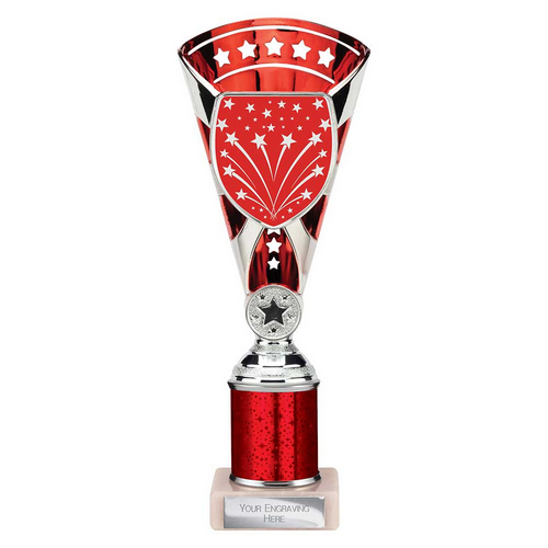 Cobra Star Tube Trophy | Red & Silver | 255mm