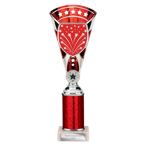 Cobra Star Tube Trophy | Red & Silver | 280mm