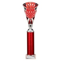 Cobra Star Tube Trophy | Red & Silver | 355mm