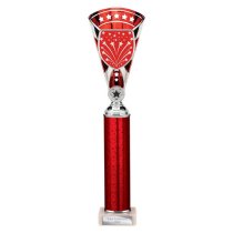 Cobra Star Tube Trophy | Red & Silver | 380mm