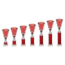 Cobra Star Tube Trophy | Red & Silver | 380mm