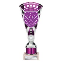 Cobra Star Tube Trophy | Purple & Silver | 230mm