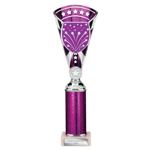 Cobra Star Tube Trophy | Purple & Silver | 305mm