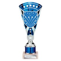Cobra Star Tube Trophy | Blue & Silver | 230mm