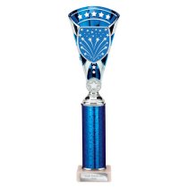 Cobra Star Tube Trophy | Blue & Silver | 330mm