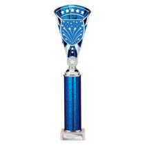 Cobra Star Tube Trophy | Blue & Silver | 355mm