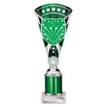 Cobra Star Tube Trophy | Green & Silver | 255mm