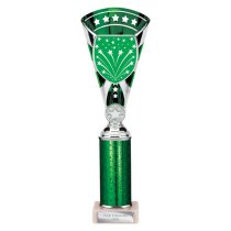 Cobra Star Tube Trophy | Green & Silver | 305mm