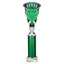 Cobra Star Tube Trophy | Green & Silver | 330mm