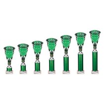 Cobra Star Tube Trophy | Green & Silver | 380mm