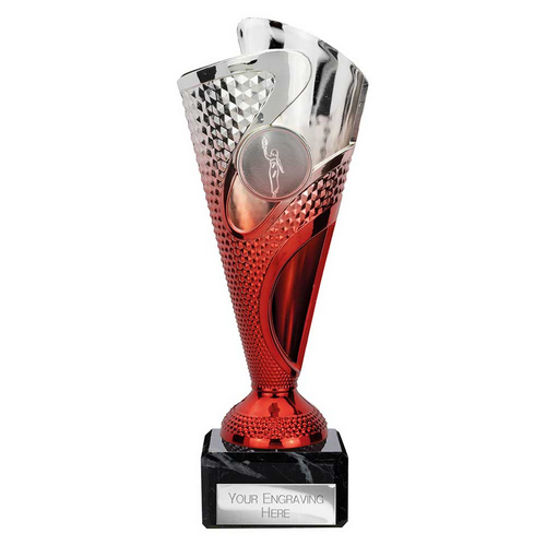 Rodeo Trophy | Red & Silver | 195mm
