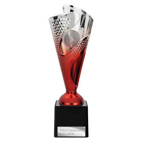 Rodeo Trophy | Red & Silver | 215mm