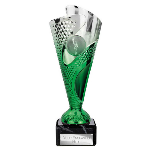 Rodeo Trophy | Green & Silver | 195mm