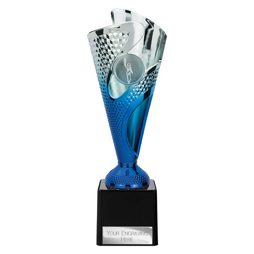 Rodeo Trophy | Blue & Silver | 215mm