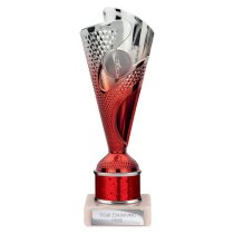 Rodeo Tube Trophy | Red & Silver | 215mm
