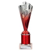 Rodeo Tube Trophy | Red & Silver | 240mm
