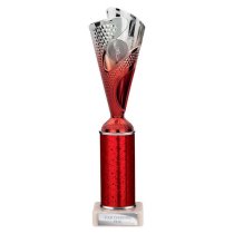 Rodeo Tube Trophy | Red & Silver | 290mm