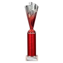 Rodeo Tube Trophy | Red & Silver | 315mm