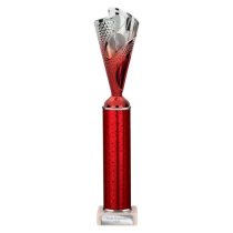 Rodeo Tube Trophy | Red & Silver | 365mm