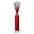 Rodeo Tube Trophy | Red & Silver | 365mm - TR25606G