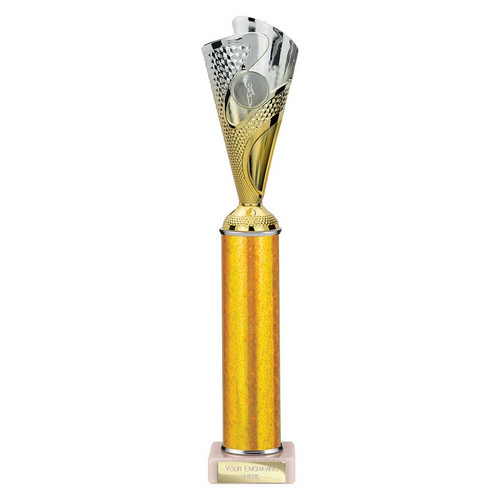 Rodeo Tube Trophy | Gold & Silver | 365mm