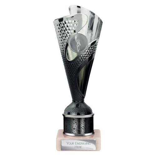 Rodeo Tube Trophy | Black & Silver | 215mm