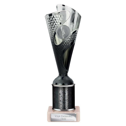 Rodeo Tube Trophy | Black & Silver | 240mm