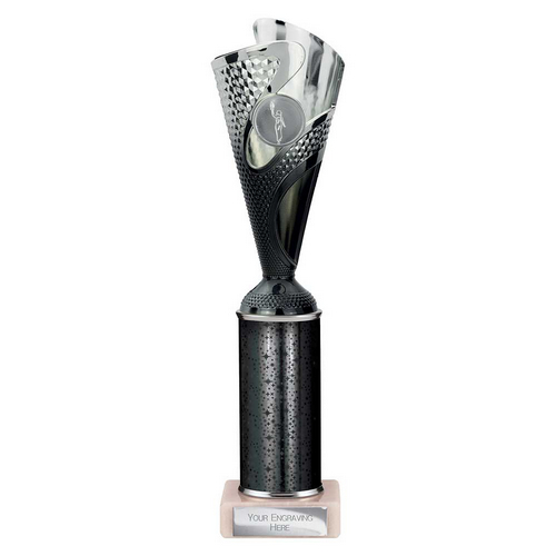 Rodeo Tube Trophy | Black & Silver | 290mm