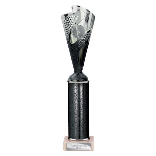 Rodeo Tube Trophy | Black & Silver | 315mm