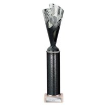 Rodeo Tube Trophy | Black & Silver | 340mm