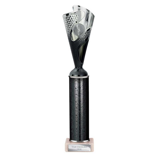Rodeo Tube Trophy | Black & Silver | 340mm