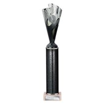 Rodeo Tube Trophy | Black & Silver | 365mm