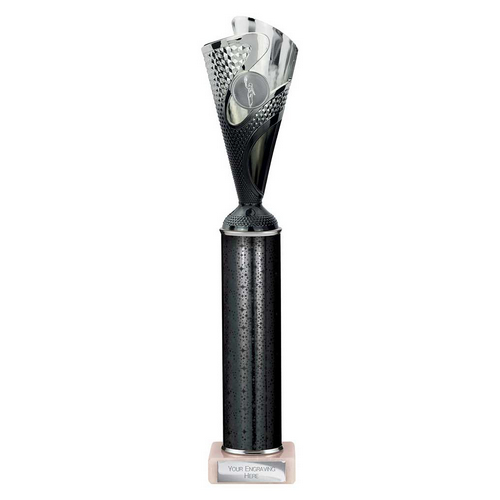 Rodeo Tube Trophy | Black & Silver | 365mm