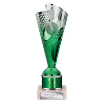 Rodeo Tube Trophy | Green & Silver | 215mm