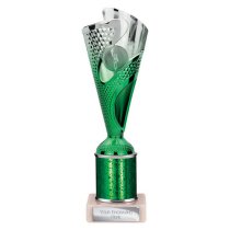 Rodeo Tube Trophy | Green & Silver | 240mm