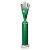 Rodeo Tube Trophy | Green & Silver | 365mm - TR25607G