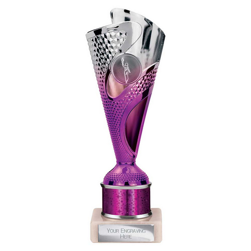 Rodeo Tube Trophy | Purple & Silver | 215mm