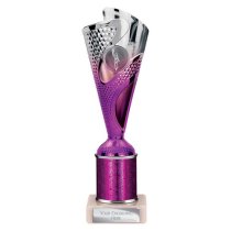 Rodeo Tube Trophy | Purple & Silver | 240mm