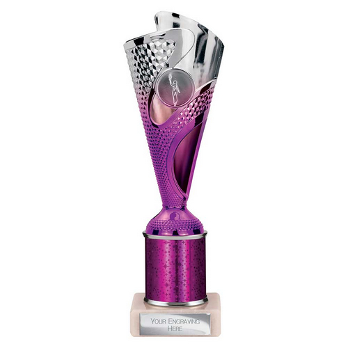 Rodeo Tube Trophy | Purple & Silver | 240mm