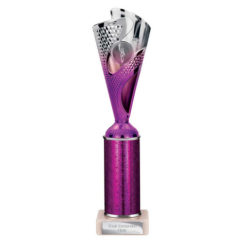Rodeo Tube Trophy | Purple & Silver | 290mm