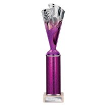 Rodeo Tube Trophy | Purple & Silver | 315mm
