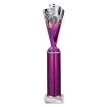 Rodeo Tube Trophy | Purple & Silver | 340mm