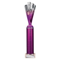 Rodeo Tube Trophy | Purple & Silver | 365mm