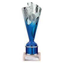 Rodeo Tube Trophy | Blue & Silver | 215mm