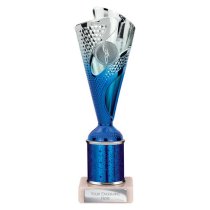 Rodeo Tube Trophy | Blue & Silver | 240mm