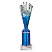 Rodeo Tube Trophy | Blue & Silver | 265mm